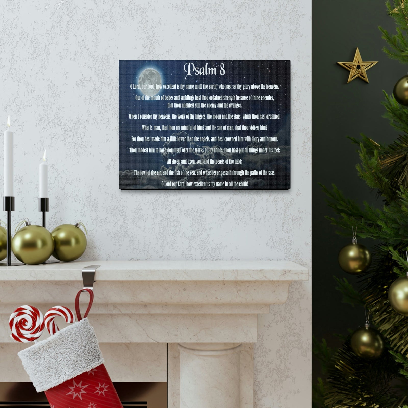 Scripture Walls Surrounded By Your Glory Psalm 8:1 Christian Wall Art Bible Verse Print Ready to Hang Unframed-Express Your Love Gifts