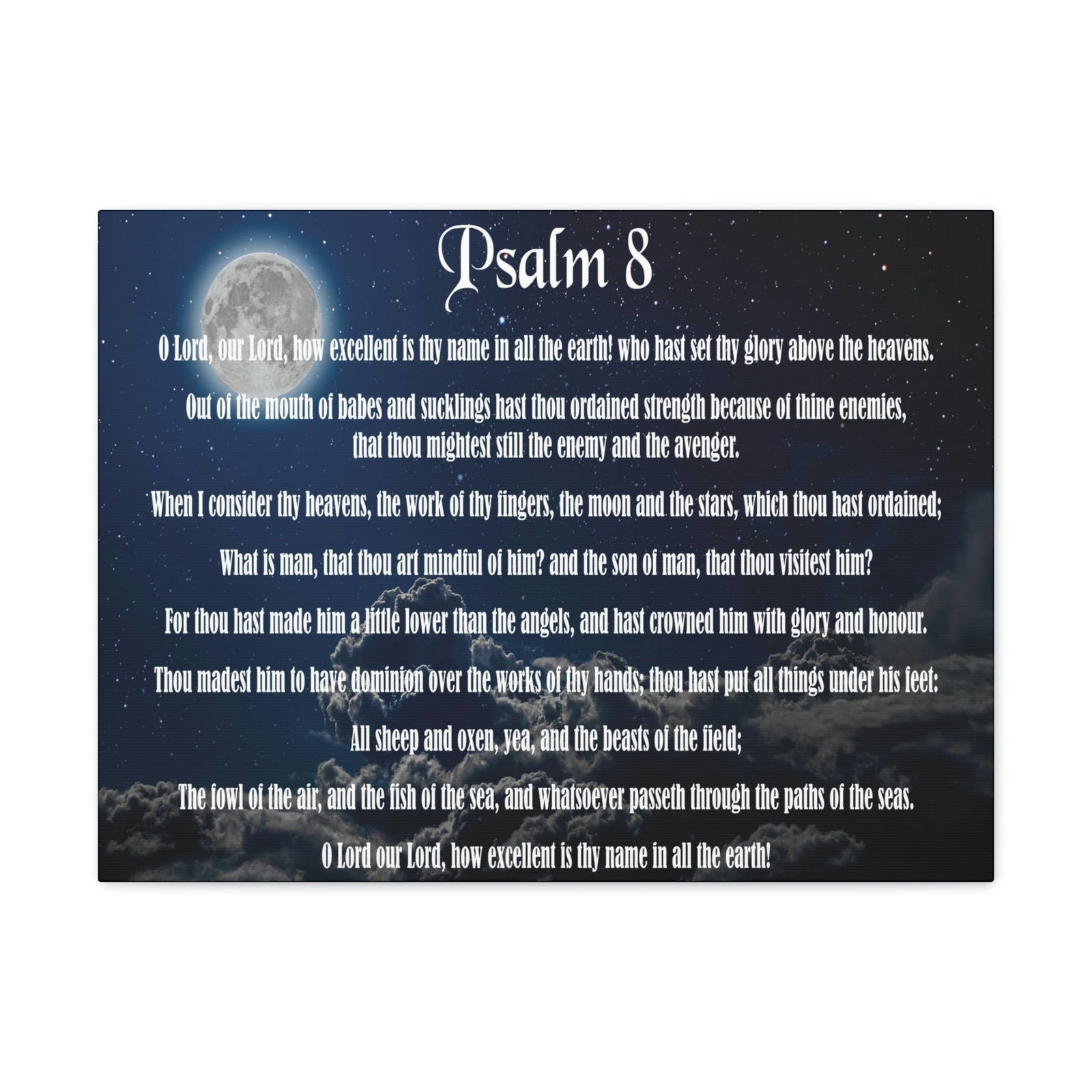 Scripture Walls Surrounded By Your Glory Psalm 8:1 Christian Wall Art Bible Verse Print Ready to Hang Unframed-Express Your Love Gifts