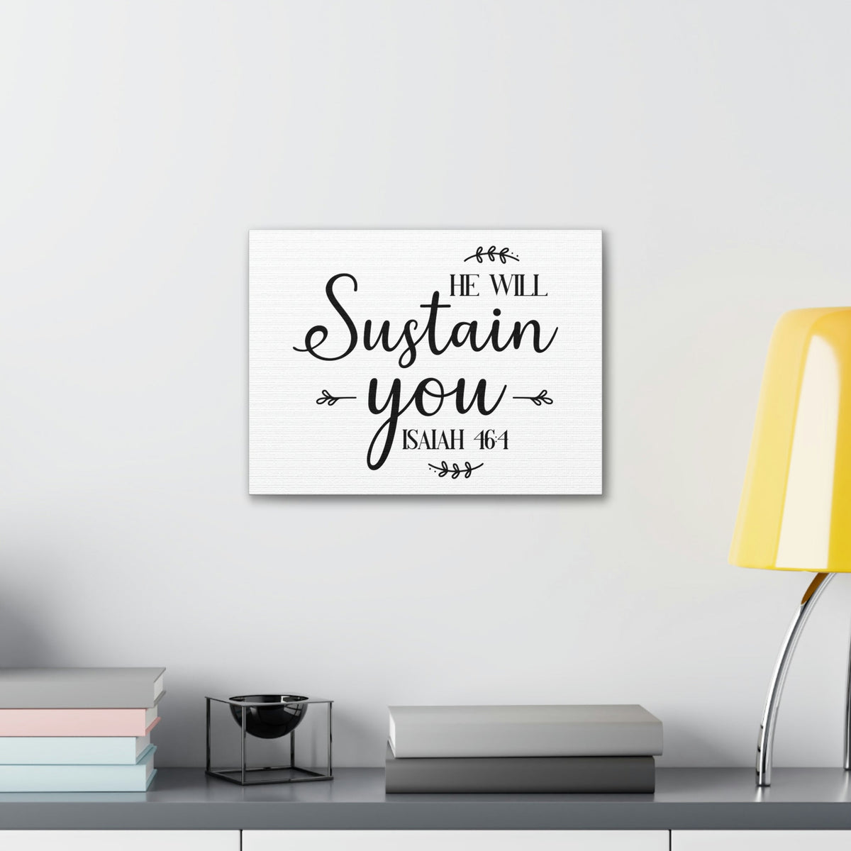 Scripture Walls Sustain You Isaiah 46:4 Bible Verse Canvas Christian Wall Art Ready to Hang Unframed-Express Your Love Gifts