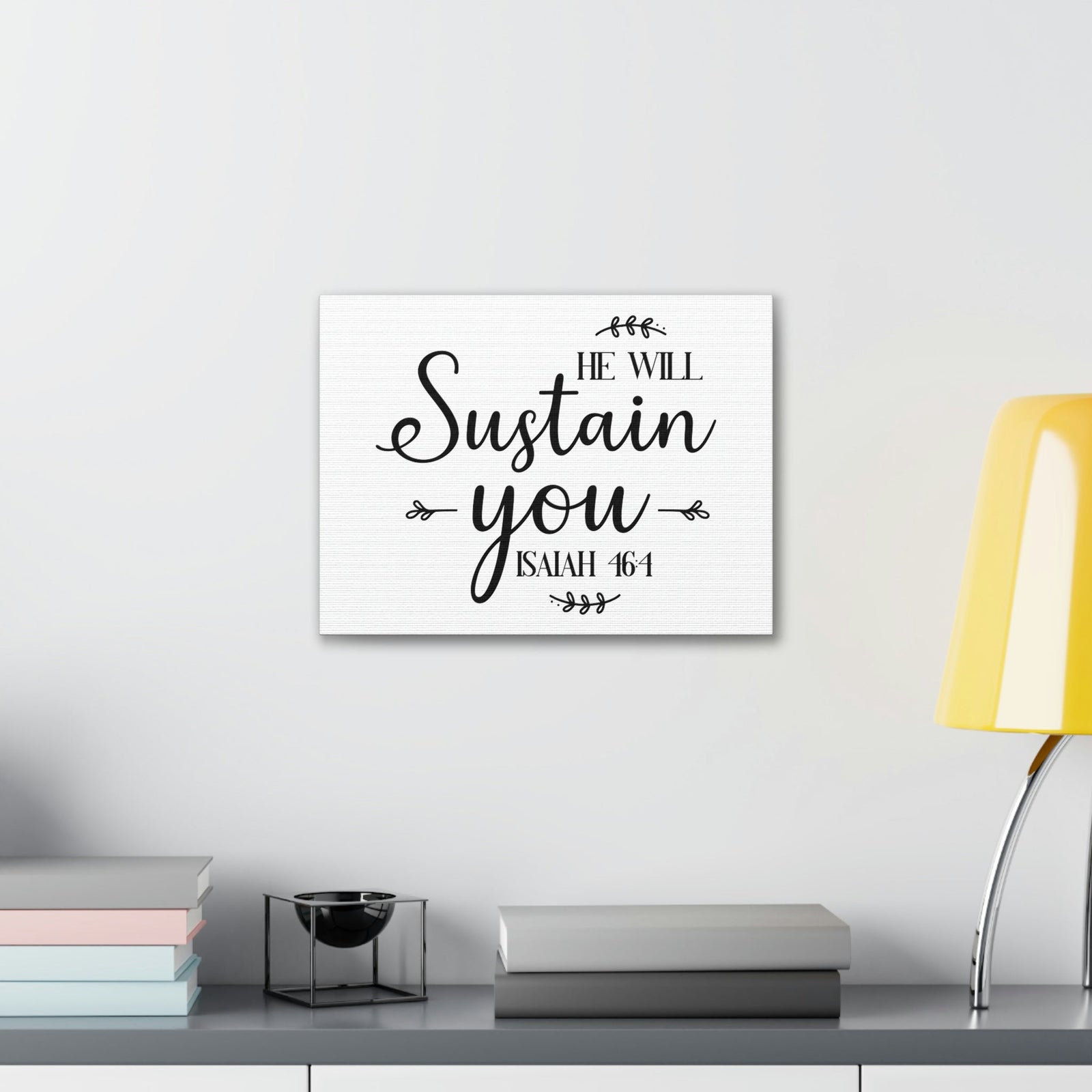 Scripture Walls Sustain You Isaiah 46:4 Bible Verse Canvas Christian Wall Art Ready to Hang Unframed-Express Your Love Gifts