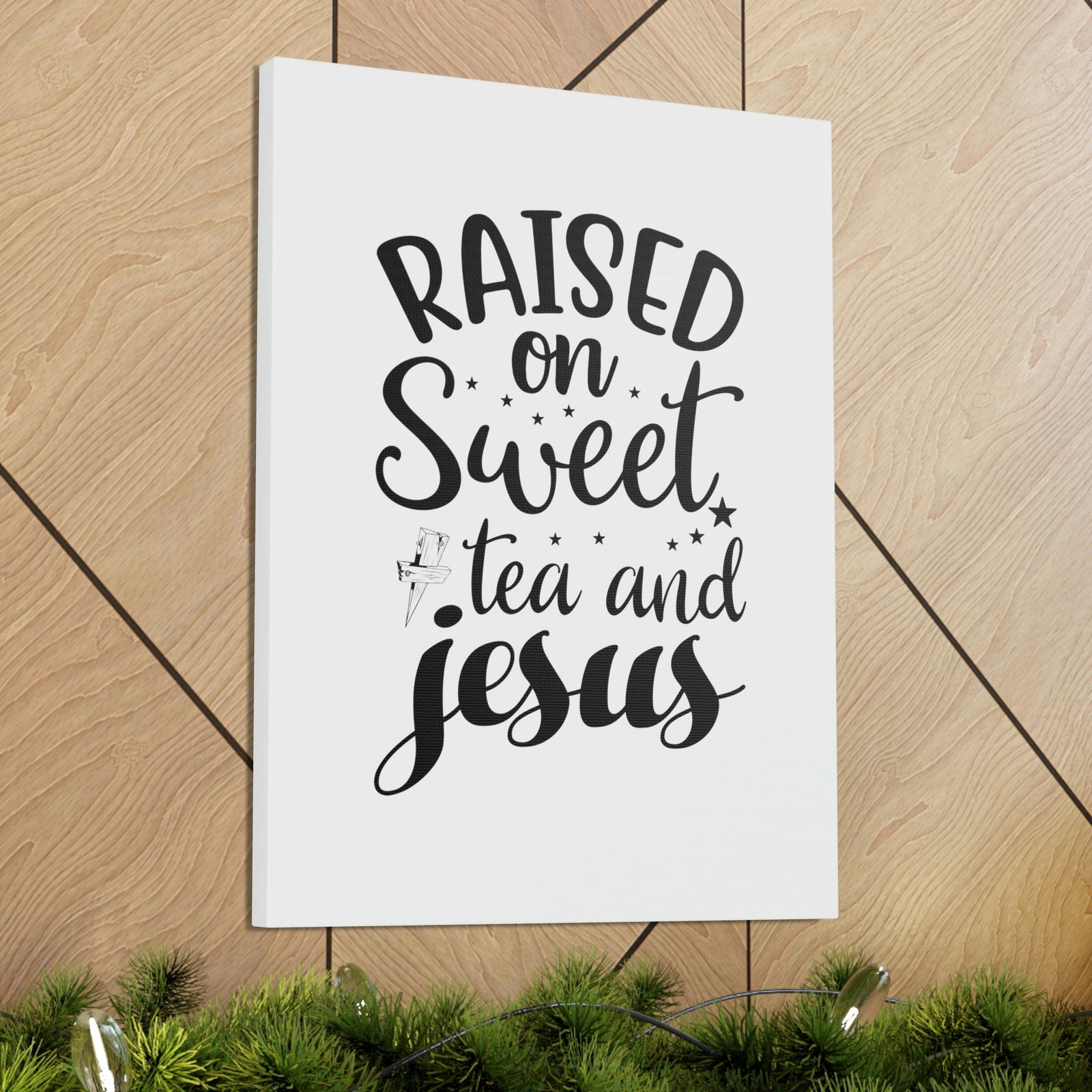 Scripture Walls Sweet Tea And Jesus Romans 8:11 Christian Wall Art Bible Verse Print Ready to Hang Unframed-Express Your Love Gifts