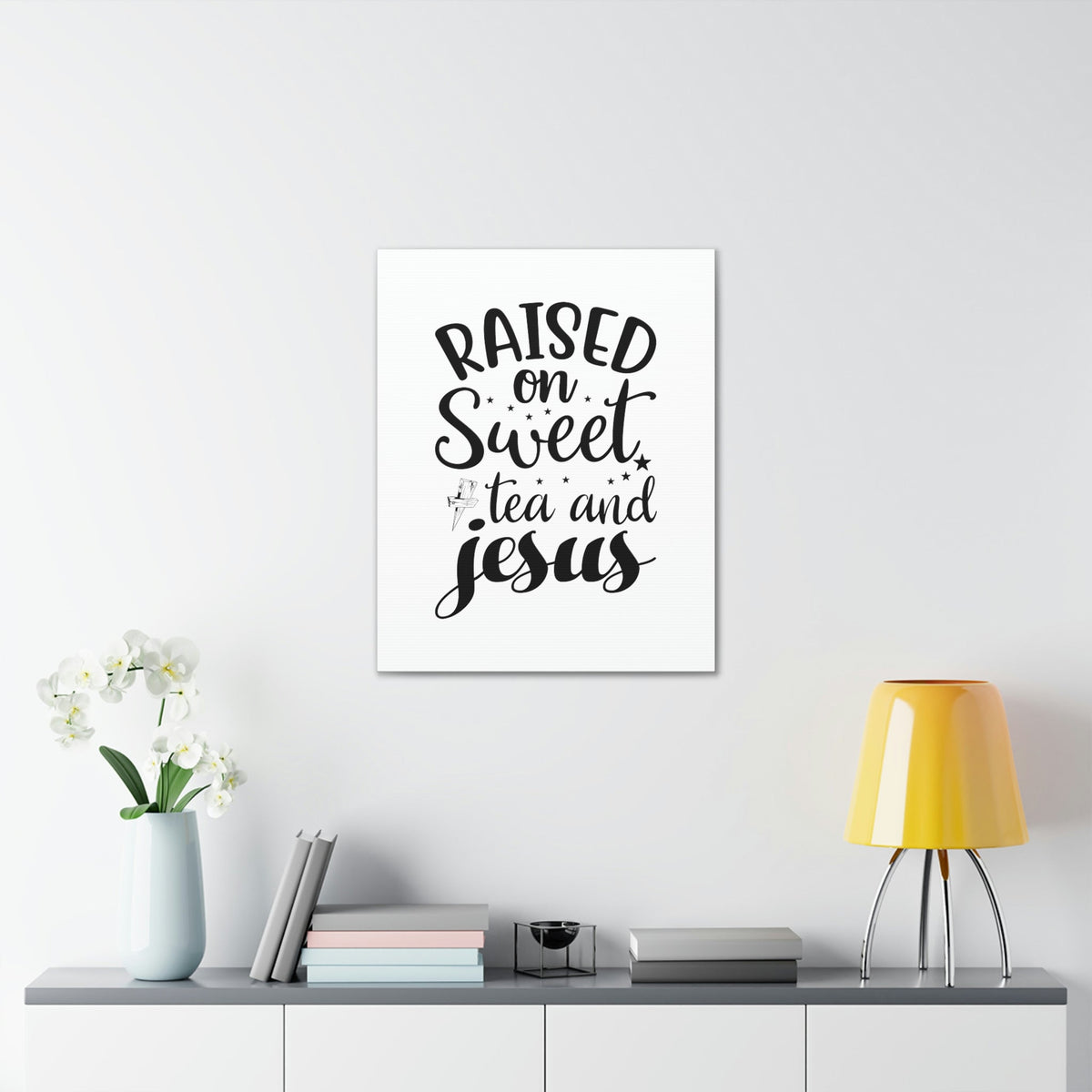 Scripture Walls Sweet Tea And Jesus Romans 8:11 Christian Wall Art Bible Verse Print Ready to Hang Unframed-Express Your Love Gifts