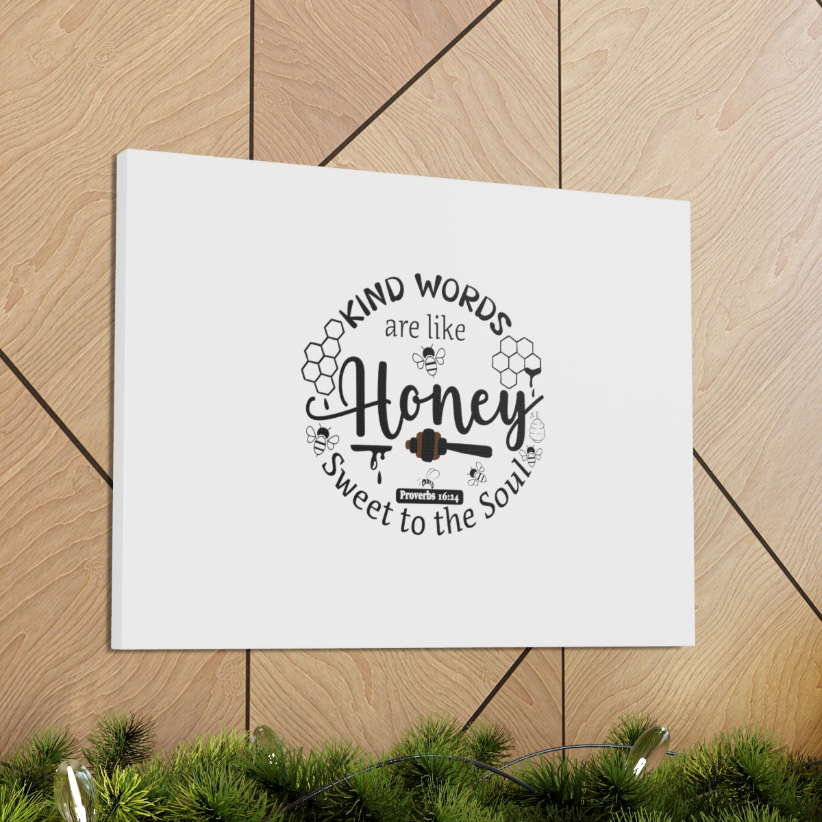 Scripture Walls Sweet To The Soul Proverbs 16:24 Christian Wall Art Bible Verse Print Ready to Hang Unframed-Express Your Love Gifts