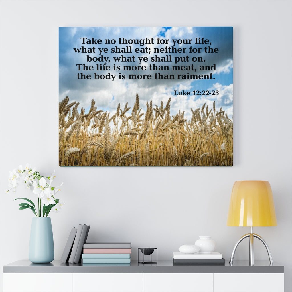 Scripture Walls Take No Thought Luke 12:22-23 Wall Art Christian Home Decor Unframed-Express Your Love Gifts