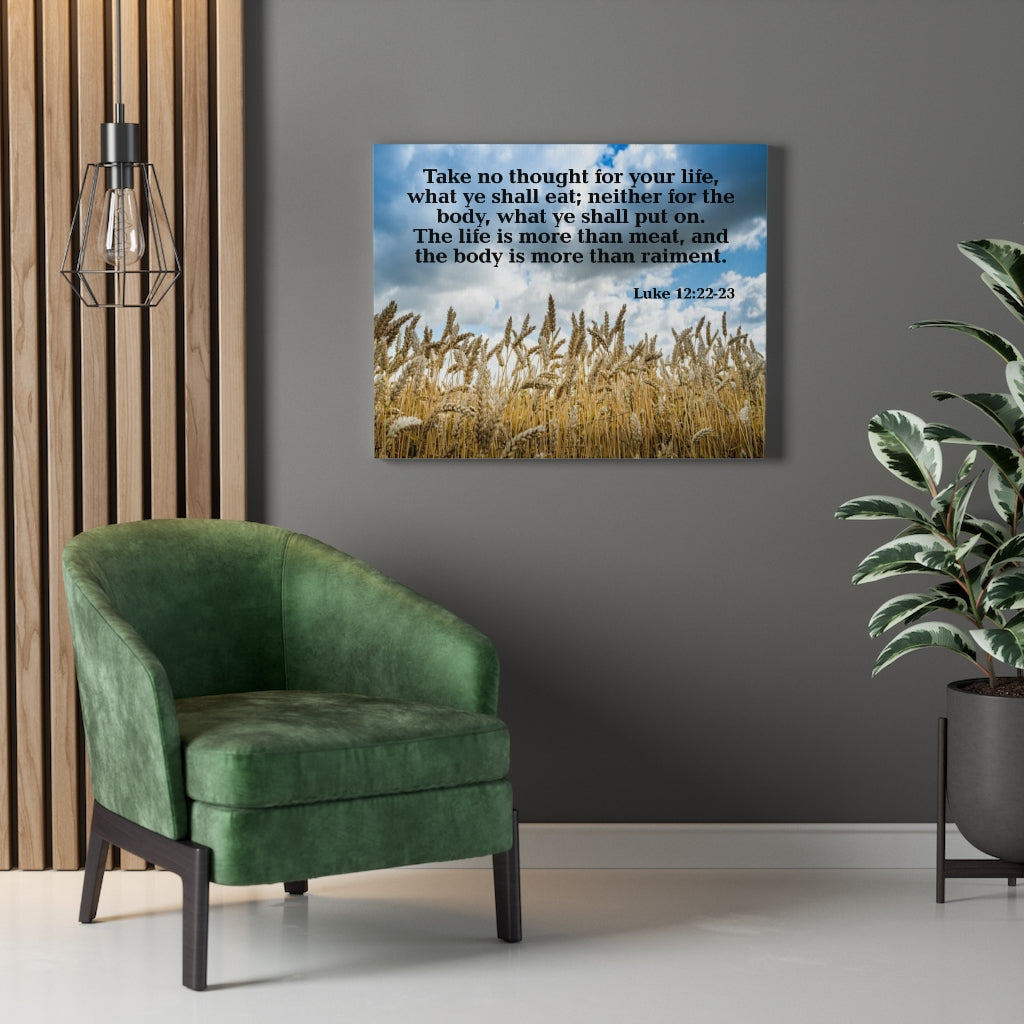 Scripture Walls Take No Thought Luke 12:22-23 Wall Art Christian Home Decor Unframed-Express Your Love Gifts