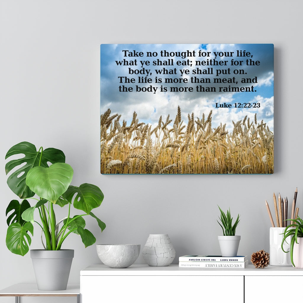 Scripture Walls Take No Thought Luke 12:22-23 Wall Art Christian Home Decor Unframed-Express Your Love Gifts