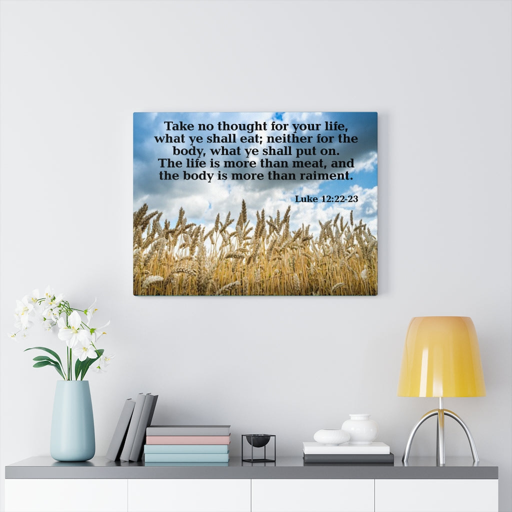 Scripture Walls Take No Thought Luke 12:22-23 Wall Art Christian Home Decor Unframed-Express Your Love Gifts