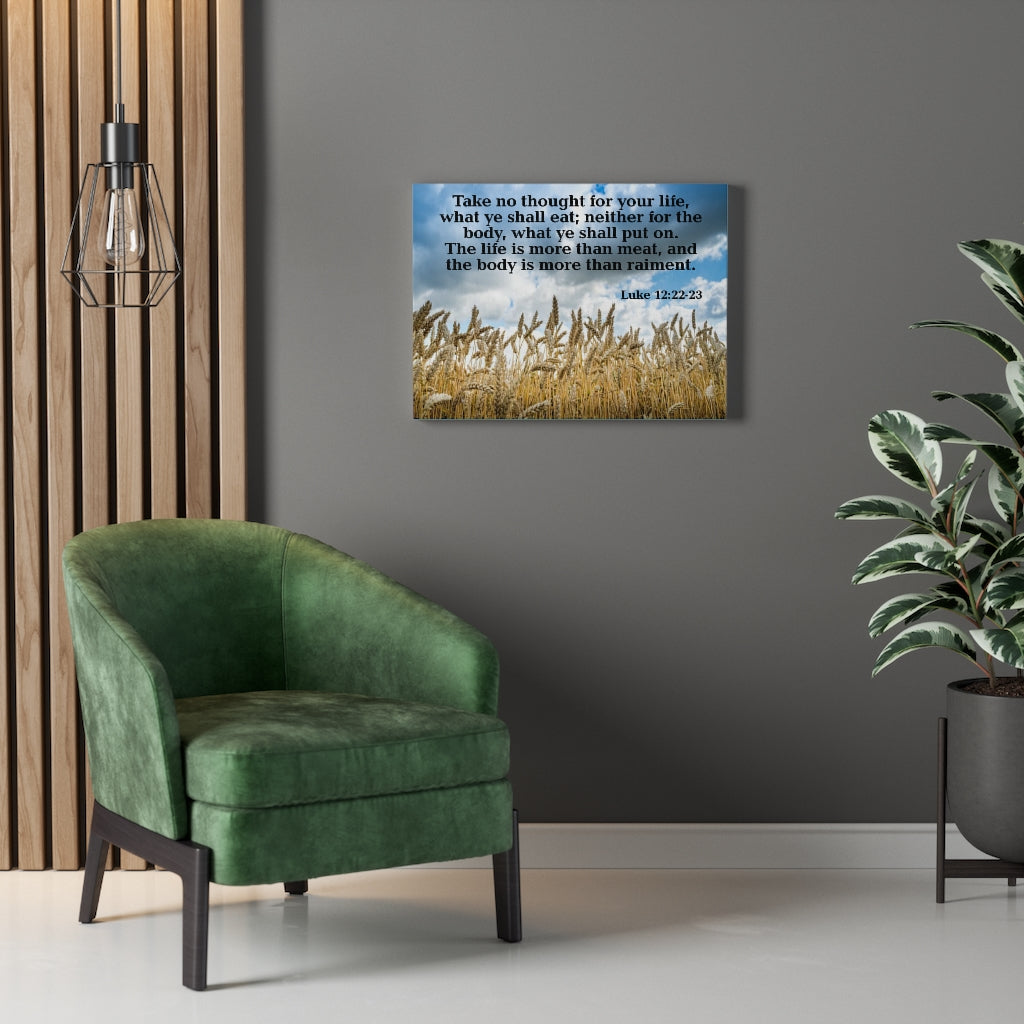 Scripture Walls Take No Thought Luke 12:22-23 Wall Art Christian Home Decor Unframed-Express Your Love Gifts