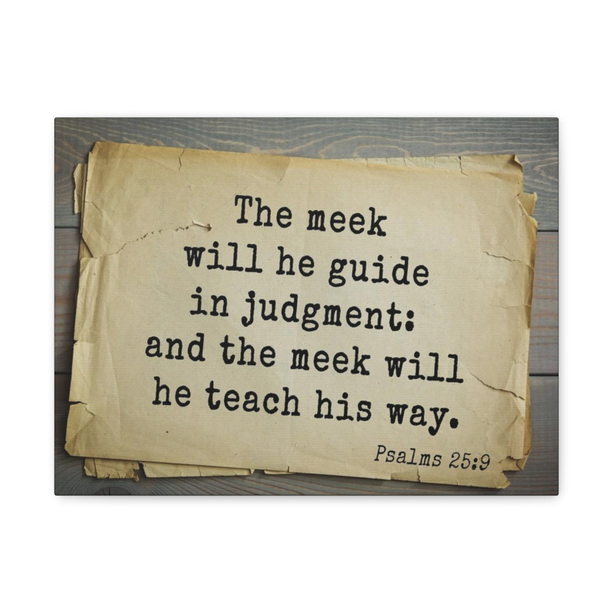 Scripture Walls Teach His Way Psalms 25:9 Bible Verse Canvas Christian Wall Art Bible Verse Print Ready To Hang Unframed-Express Your Love Gifts