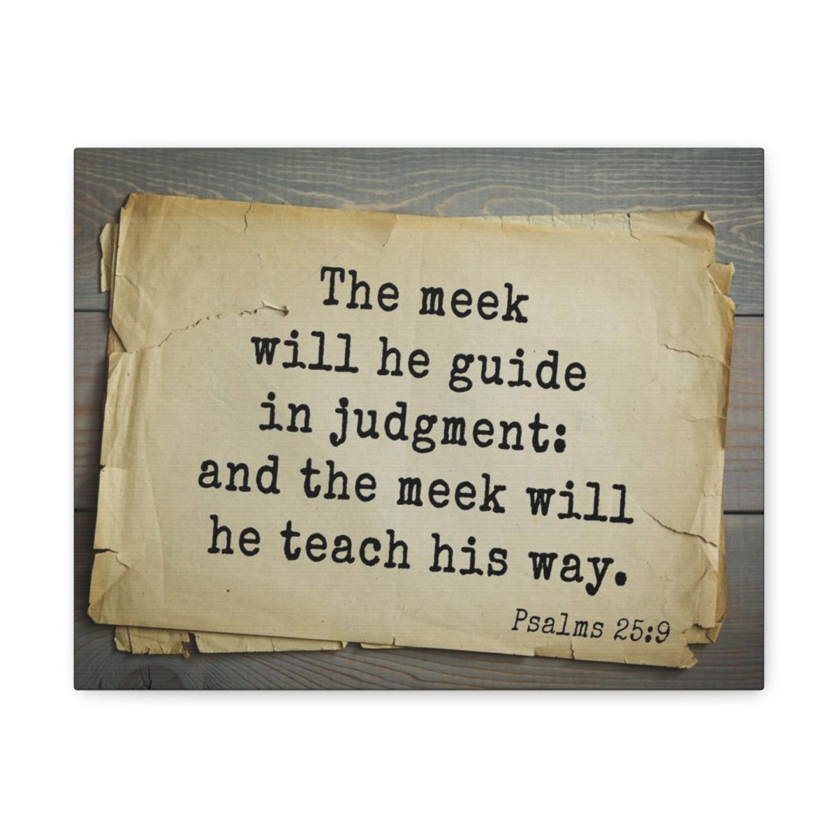 Scripture Walls Teach His Way Psalms 25:9 Bible Verse Canvas Christian Wall Art Bible Verse Print Ready To Hang Unframed-Express Your Love Gifts