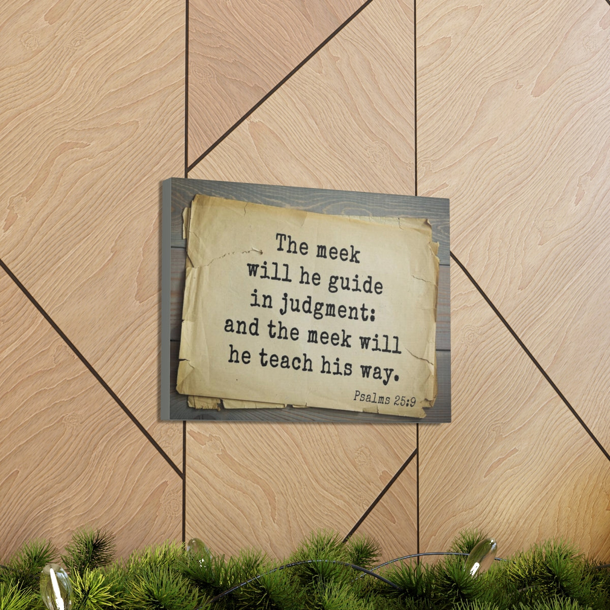 Scripture Walls Teach His Way Psalms 25:9 Bible Verse Canvas Christian Wall Art Bible Verse Print Ready To Hang Unframed-Express Your Love Gifts