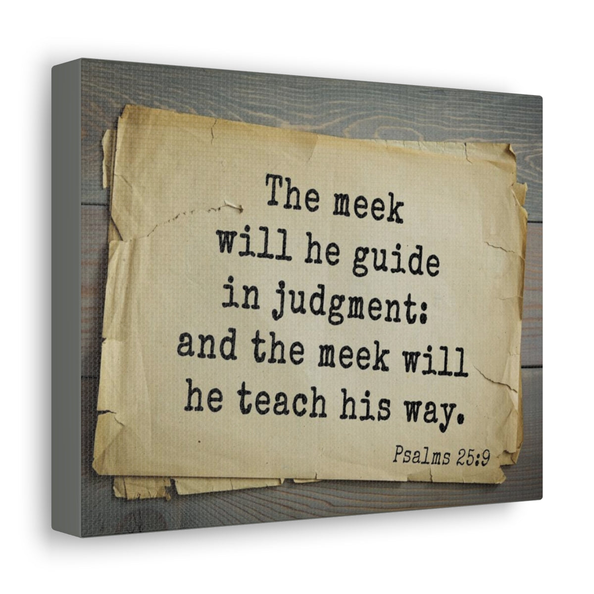 Scripture Walls Teach His Way Psalms 25:9 Bible Verse Canvas Christian Wall Art Bible Verse Print Ready To Hang Unframed-Express Your Love Gifts