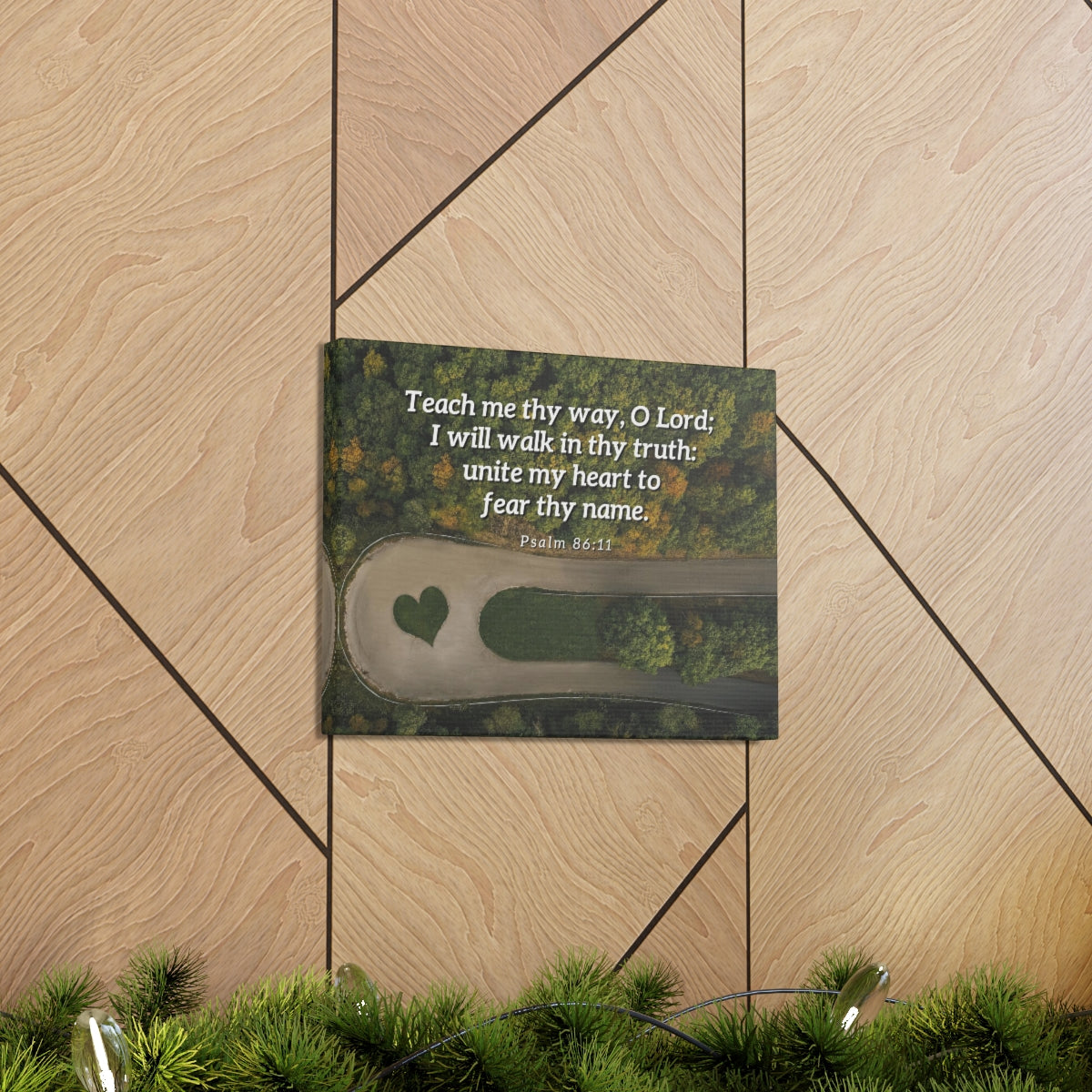Scripture Walls Teach Me Thy Way Psalm 86:11 Bible Verse Canvas Christian Wall Art Ready to Hang Unframed-Express Your Love Gifts