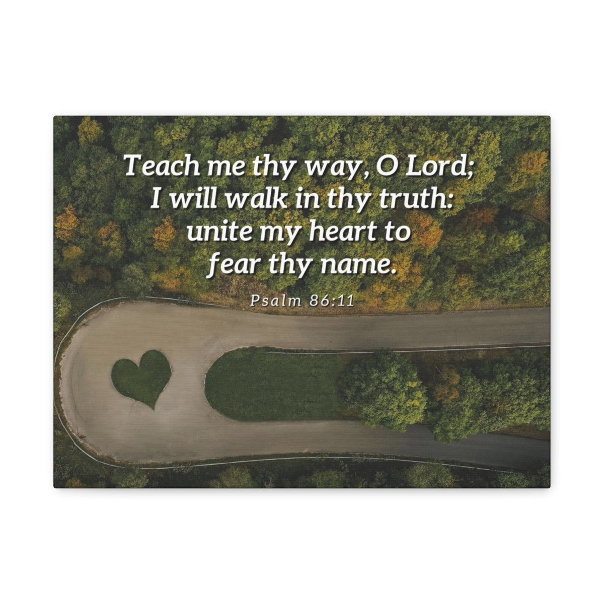 Scripture Walls Teach Me Thy Way Psalm 86:11 Bible Verse Canvas Christian Wall Art Ready to Hang Unframed-Express Your Love Gifts