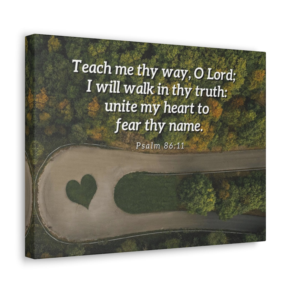 Scripture Walls Teach Me Thy Way Psalm 86:11 Bible Verse Canvas Christian Wall Art Ready to Hang Unframed-Express Your Love Gifts