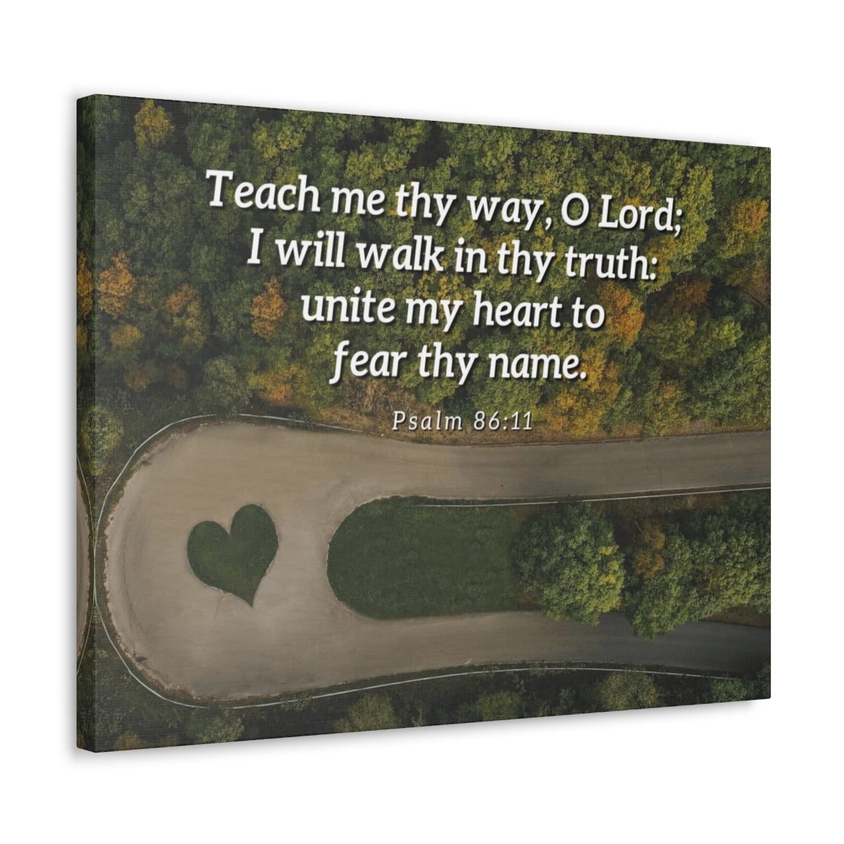 Scripture Walls Teach Me Thy Way Psalm 86:11 Bible Verse Canvas Christian Wall Art Ready to Hang Unframed-Express Your Love Gifts