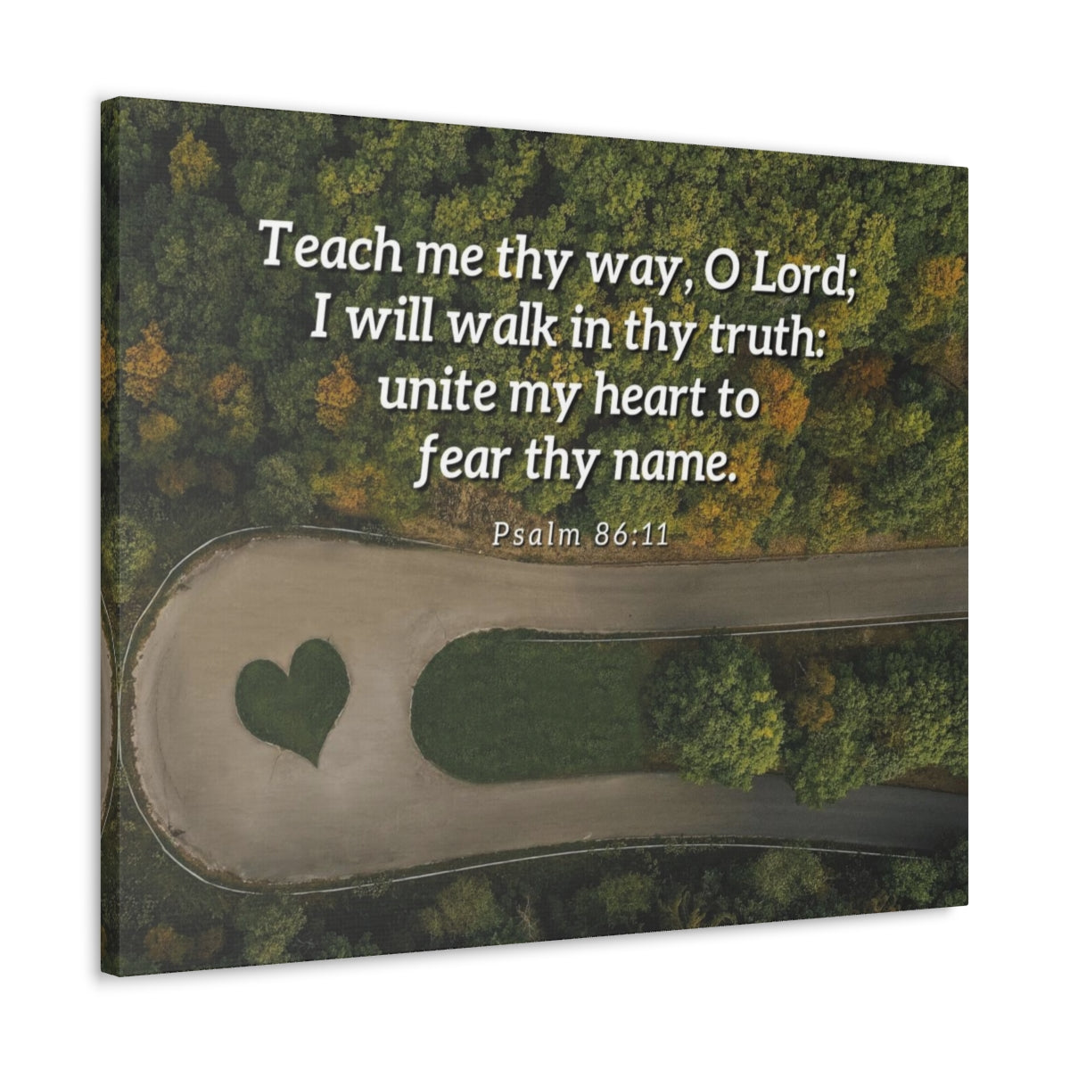 Scripture Walls Teach Me Thy Way Psalm 86:11 Bible Verse Canvas Christian Wall Art Ready to Hang Unframed-Express Your Love Gifts