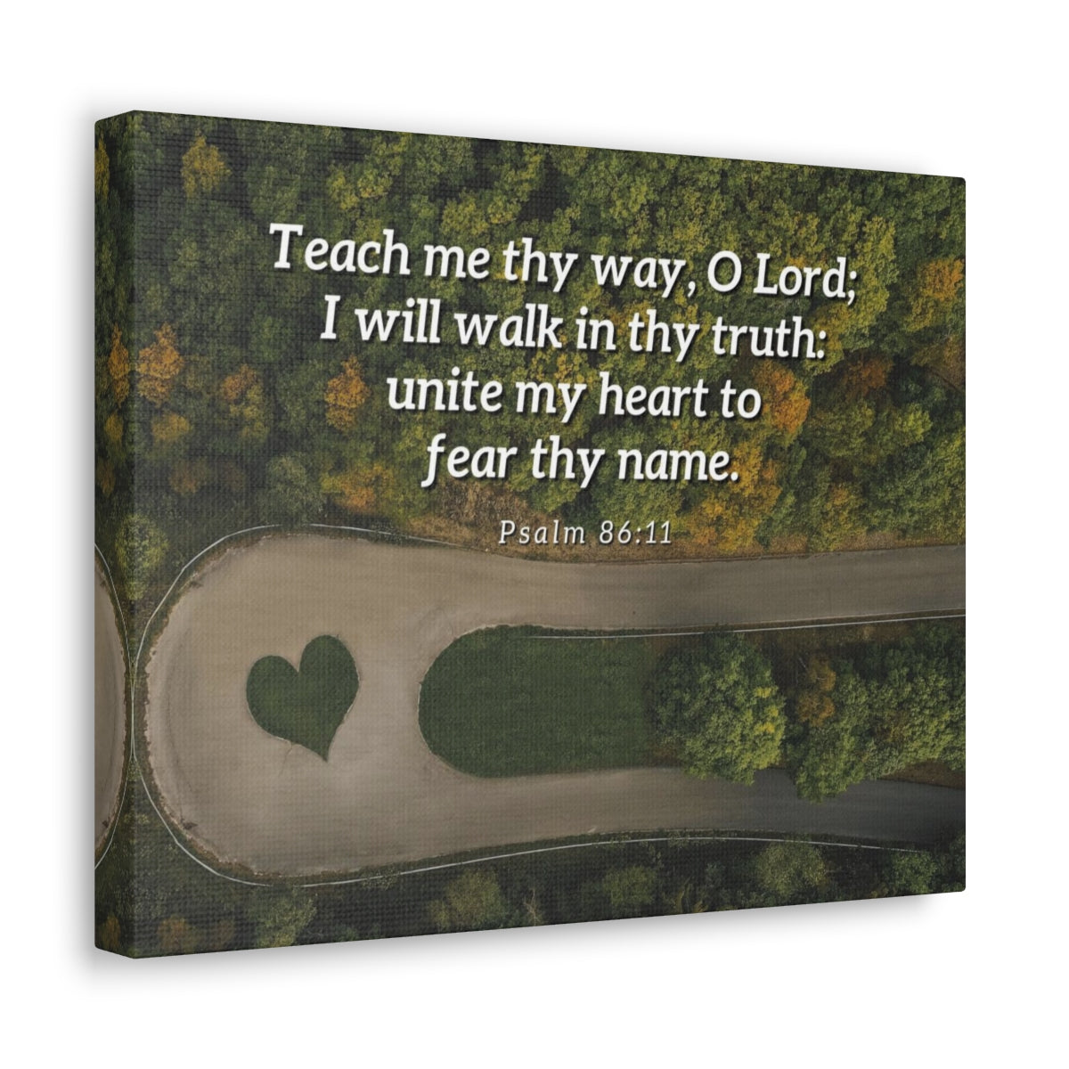 Scripture Walls Teach Me Thy Way Psalm 86:11 Bible Verse Canvas Christian Wall Art Ready to Hang Unframed-Express Your Love Gifts
