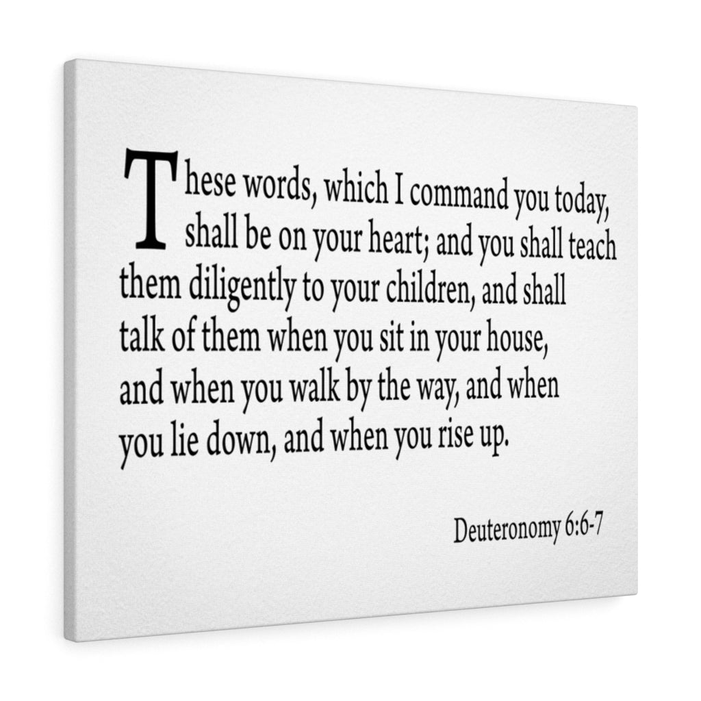 Scripture Walls Teach Them Diligently Deuteronomy 6:6-7 Wall Art Christian Home Decor Unframed-Express Your Love Gifts