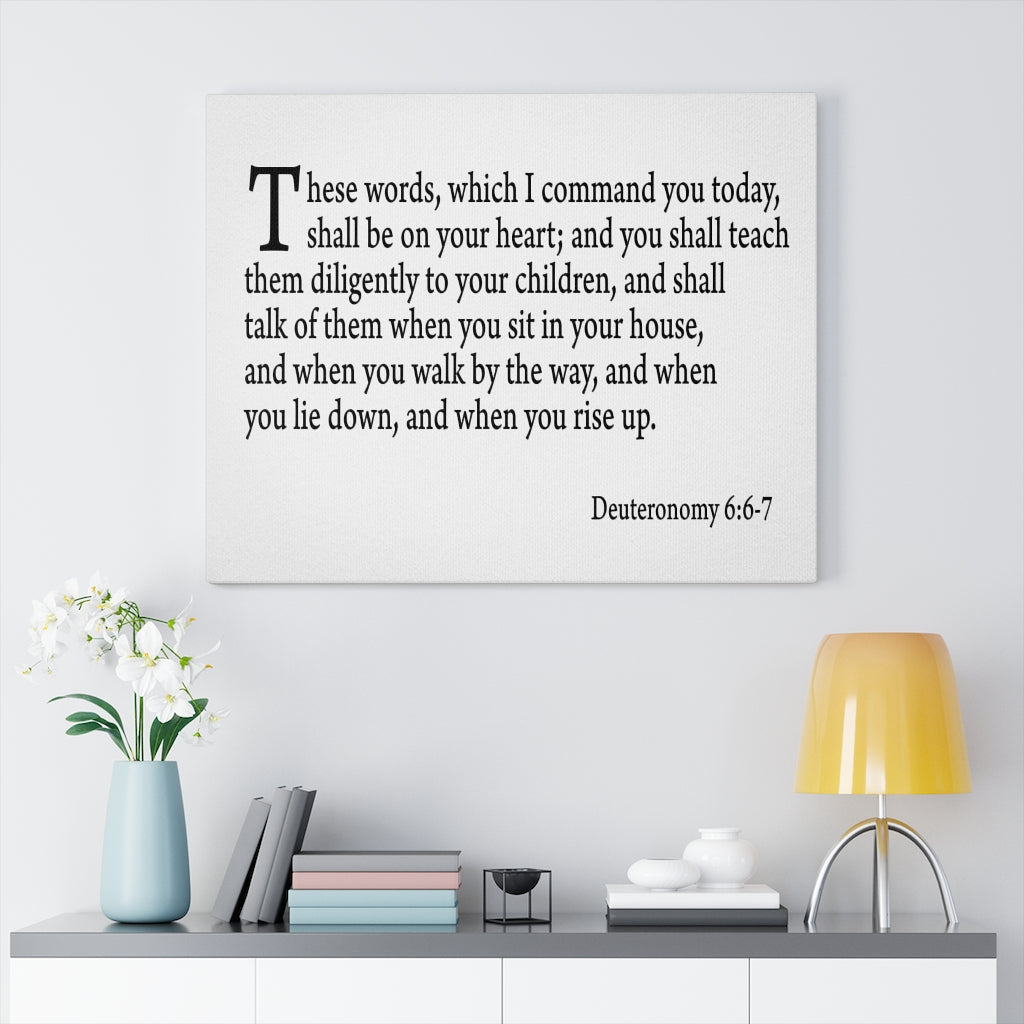 Scripture Walls Teach Them Diligently Deuteronomy 6:6-7 Wall Art Christian Home Decor Unframed-Express Your Love Gifts