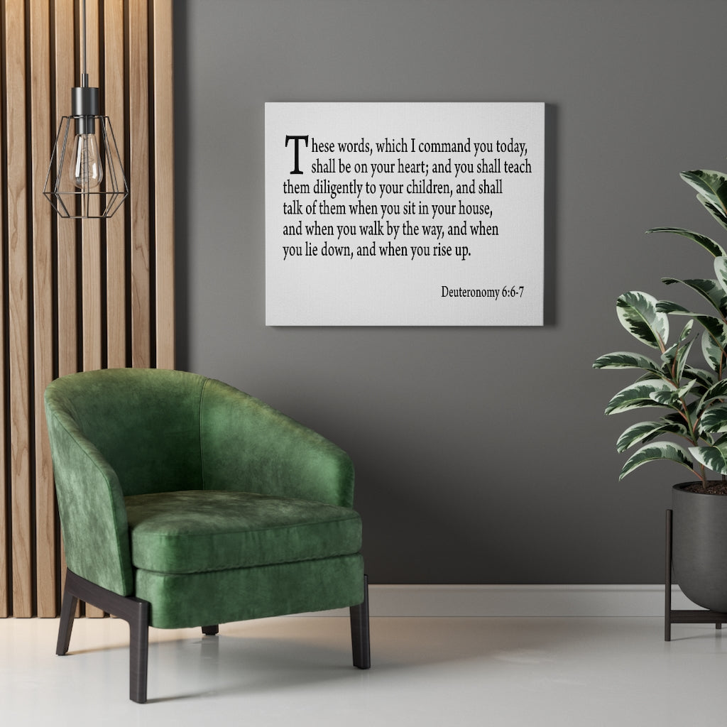 Scripture Walls Teach Them Diligently Deuteronomy 6:6-7 Wall Art Christian Home Decor Unframed-Express Your Love Gifts