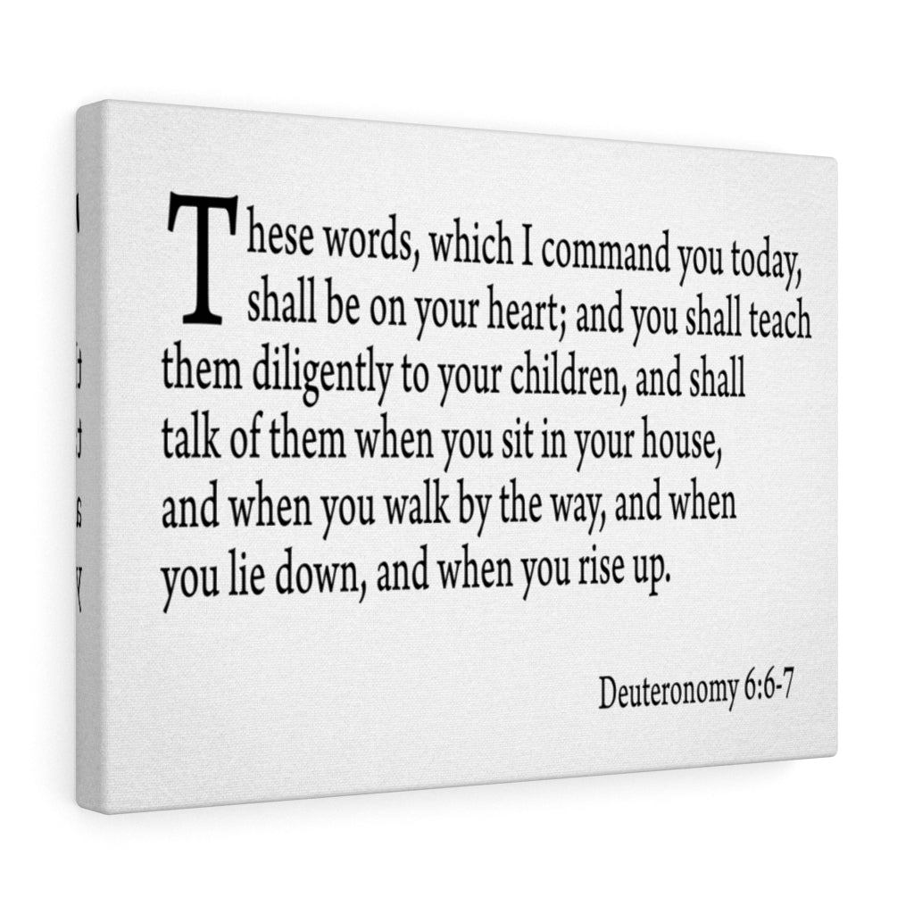 Scripture Walls Teach Them Diligently Deuteronomy 6:6-7 Wall Art Christian Home Decor Unframed-Express Your Love Gifts