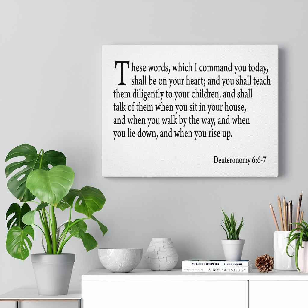 Scripture Walls Teach Them Diligently Deuteronomy 6:6-7 Wall Art Christian Home Decor Unframed-Express Your Love Gifts