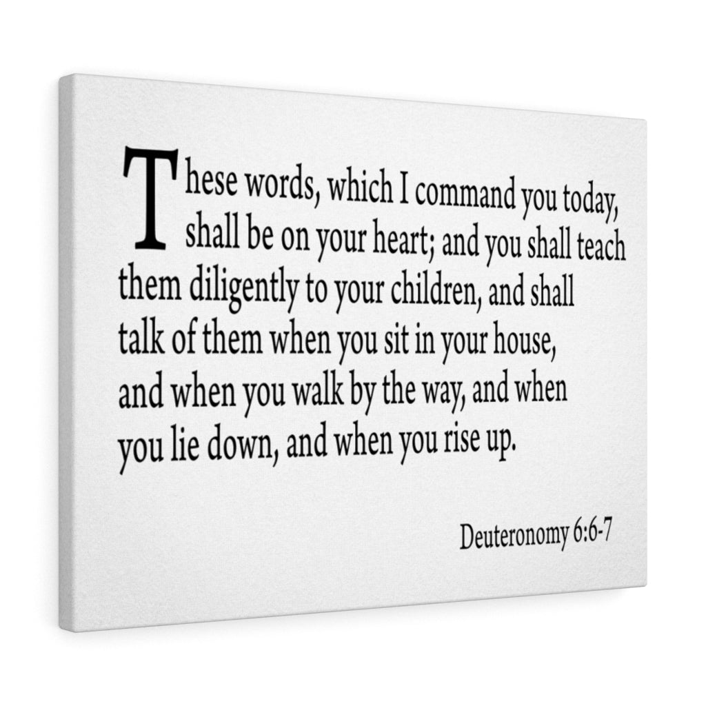 Scripture Walls Teach Them Diligently Deuteronomy 6:6-7 Wall Art Christian Home Decor Unframed-Express Your Love Gifts