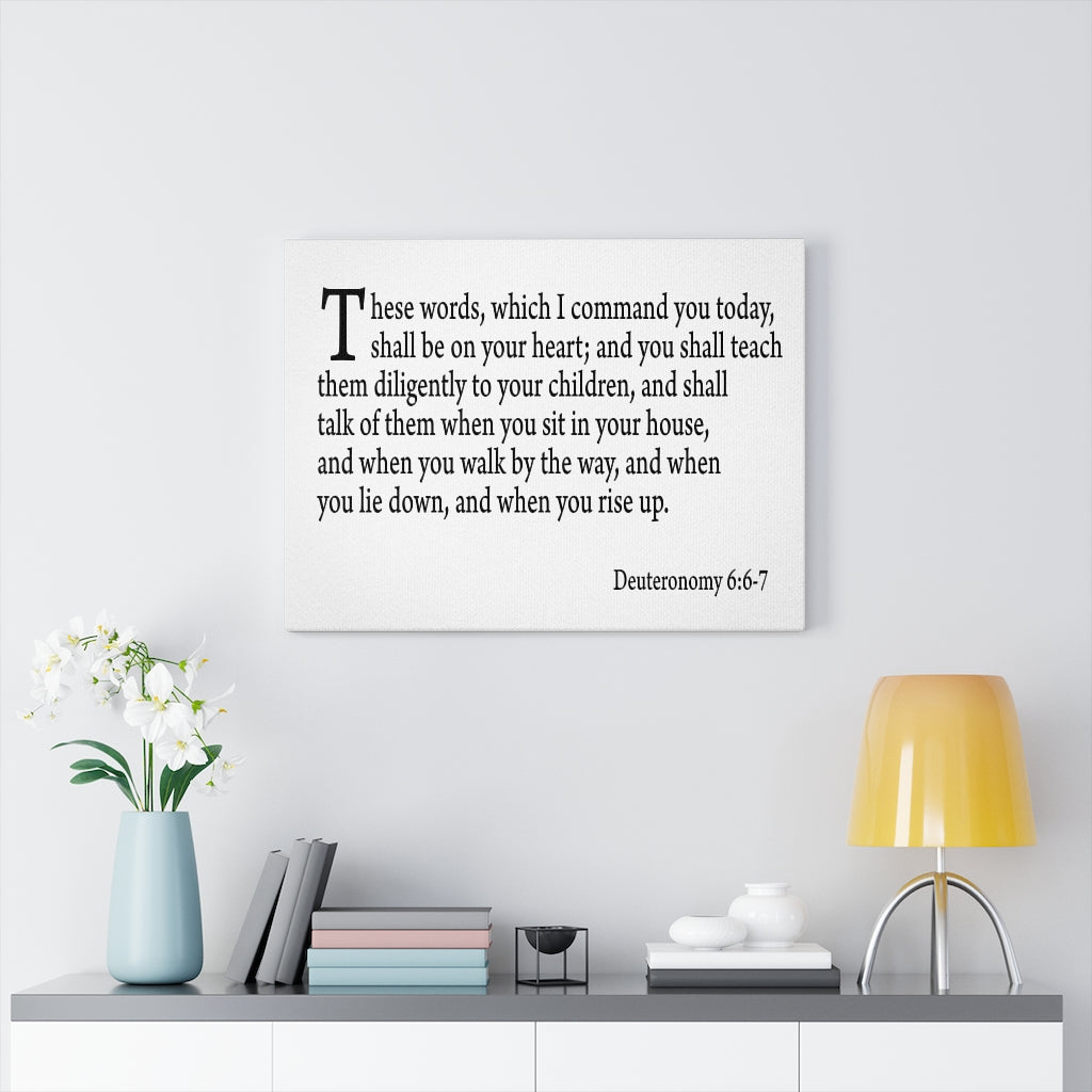 Scripture Walls Teach Them Diligently Deuteronomy 6:6-7 Wall Art Christian Home Decor Unframed-Express Your Love Gifts