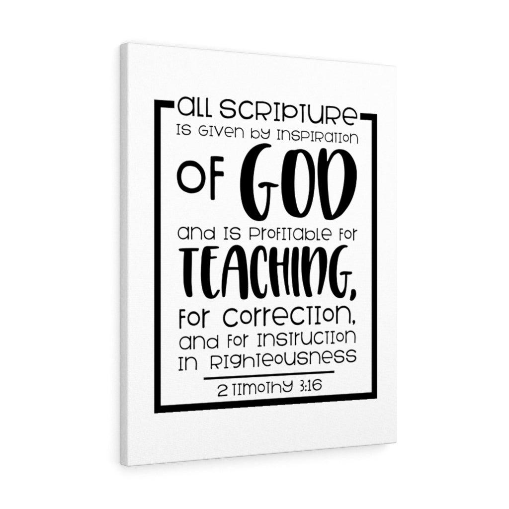 Scripture Walls Teaching 2 Timothy 3:16 Bible Verse Canvas Christian Wall Art Ready to Hang Unframed-Express Your Love Gifts