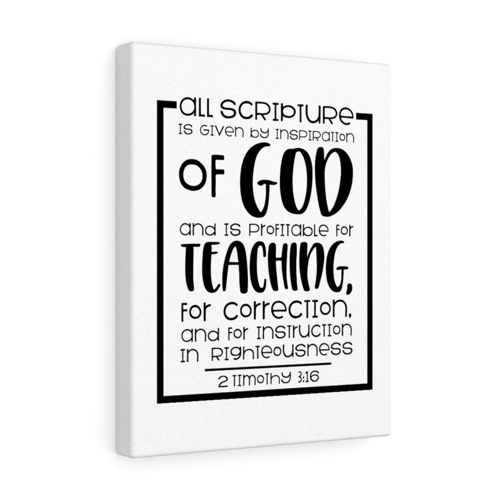 Scripture Walls Teaching 2 Timothy 3:16 Bible Verse Canvas Christian Wall Art Ready to Hang Unframed-Express Your Love Gifts