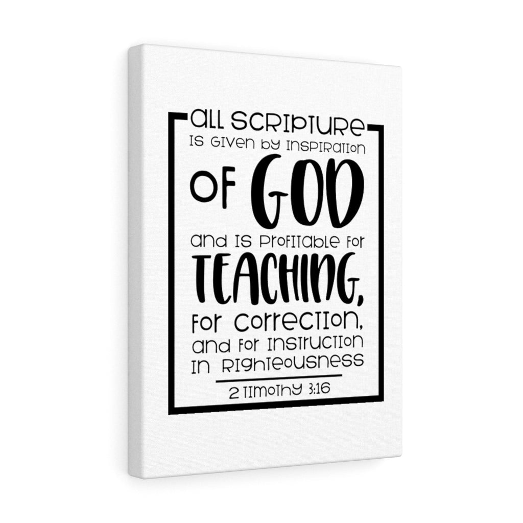 Scripture Walls Teaching 2 Timothy 3:16 Bible Verse Canvas Christian Wall Art Ready to Hang Unframed-Express Your Love Gifts