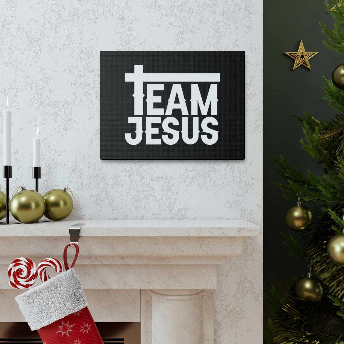 Scripture Walls Team Jesus 1 Corinthians 12:14 Cross Christian Wall Art Bible Verse Print Ready to Hang Unframed-Express Your Love Gifts