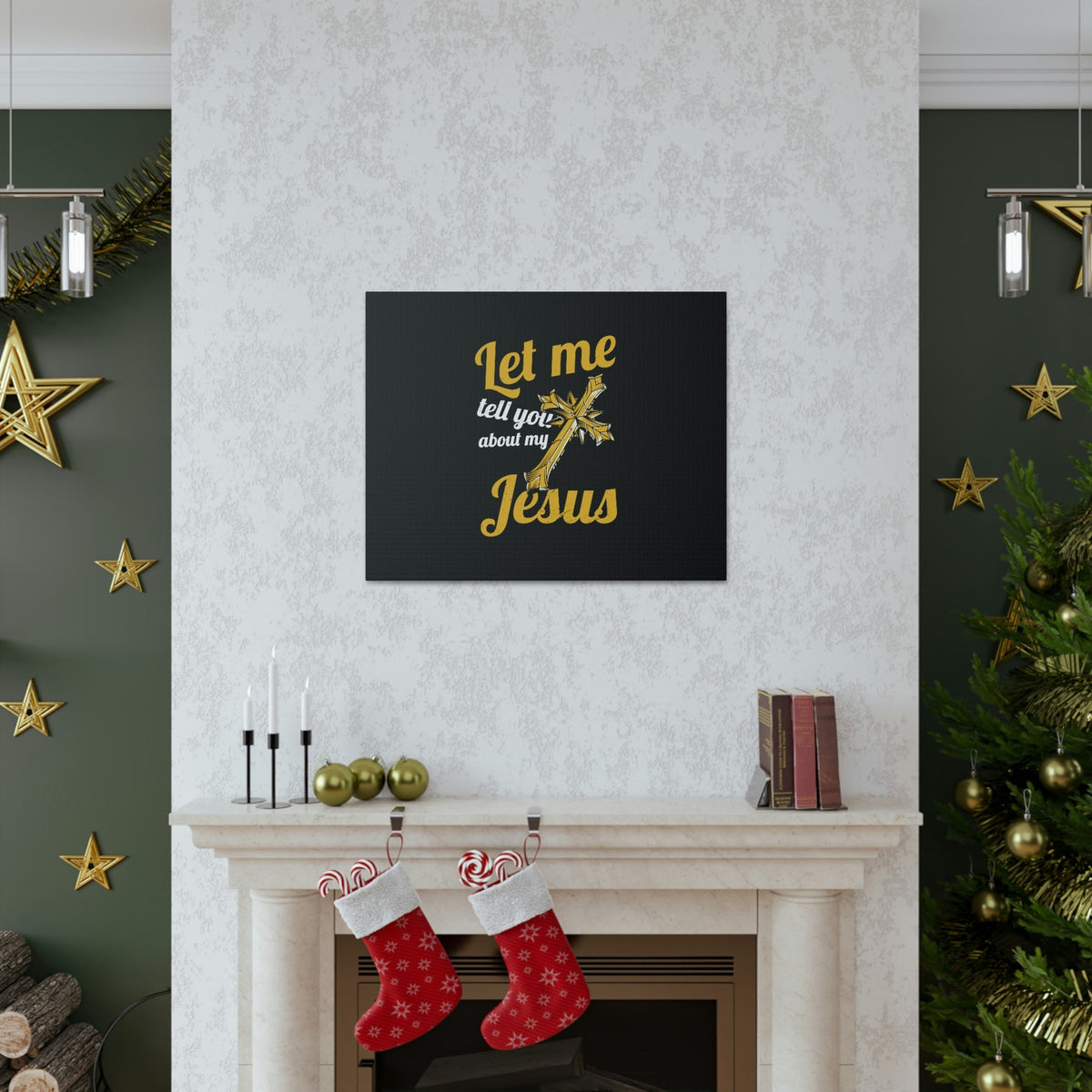Scripture Walls Tell You About My Jesus 2 Peter 1:11 Christian Wall Art Bible Verse Print Ready to Hang Unframed-Express Your Love Gifts