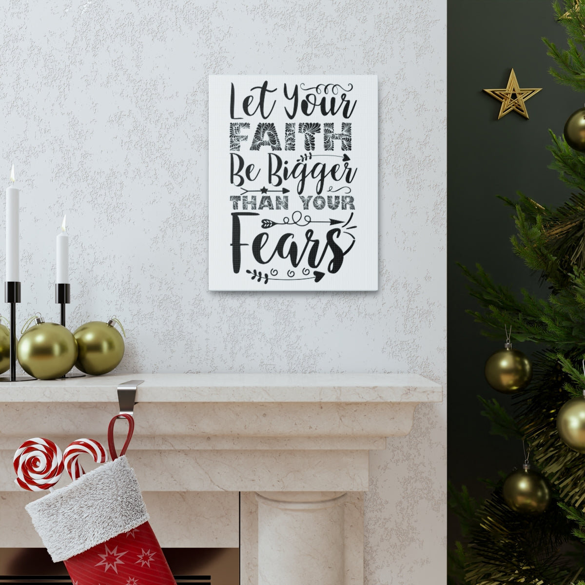 Scripture Walls Than Your Fears Hebrews 13:6 Christian Wall Art Print Ready to Hang Unframed-Express Your Love Gifts