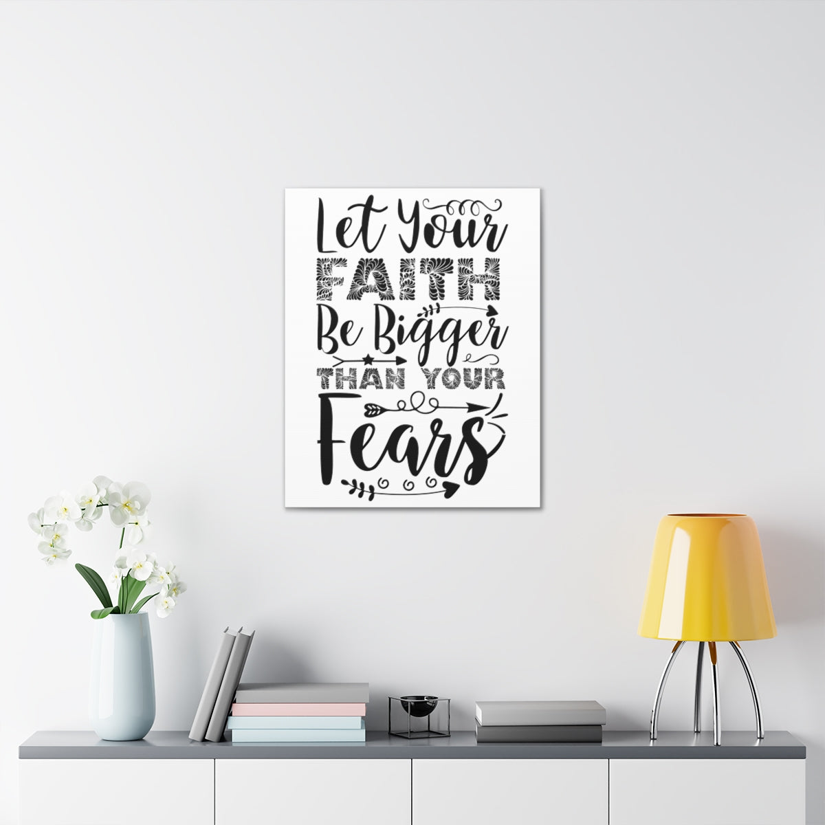 Scripture Walls Than Your Fears Hebrews 13:6 Christian Wall Art Print Ready to Hang Unframed-Express Your Love Gifts
