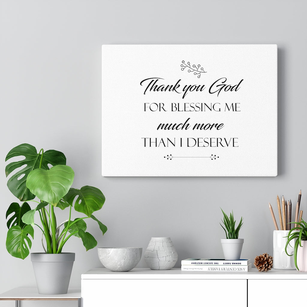 Scripture Walls Thank You God For Blessing Me Bible Verse Canvas Christian Wall Art Ready to Hang Unframed-Express Your Love Gifts