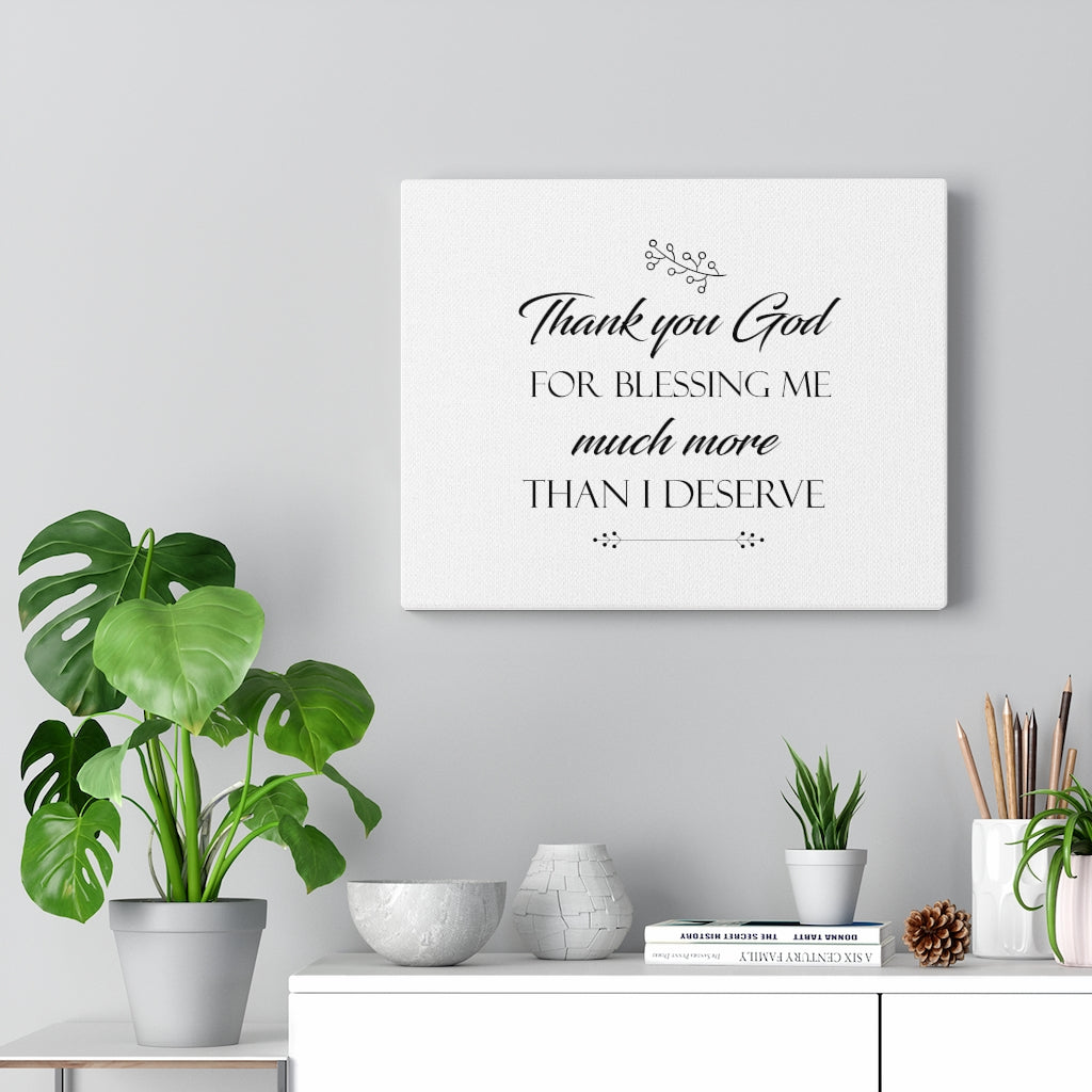 Scripture Walls Thank You God For Blessing Me Bible Verse Canvas Christian Wall Art Ready to Hang Unframed-Express Your Love Gifts