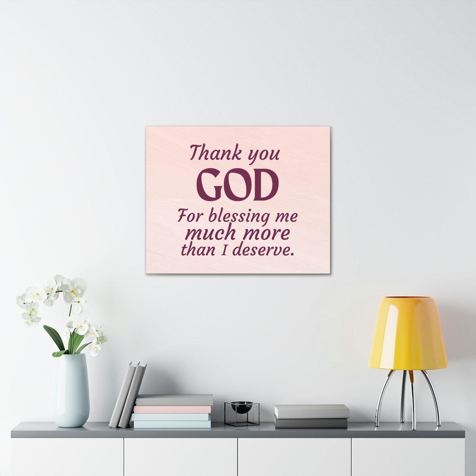 Scripture Walls Thank You God Pink Colossians 3:17 Bible Verse Canvas Christian Wall Art Ready to Hang Unframed-Express Your Love Gifts
