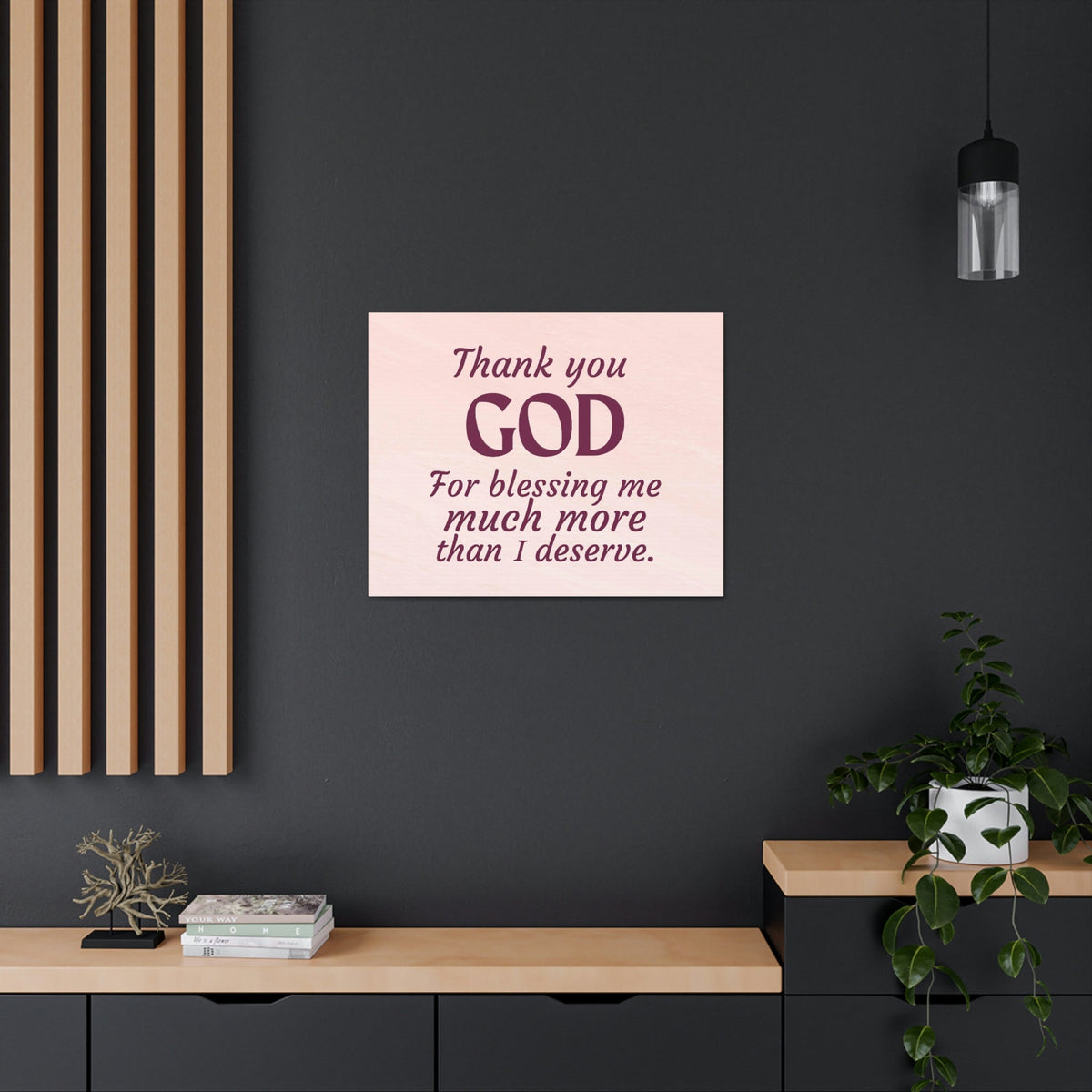 Scripture Walls Thank You God Pink Colossians 3:17 Bible Verse Canvas Christian Wall Art Ready to Hang Unframed-Express Your Love Gifts