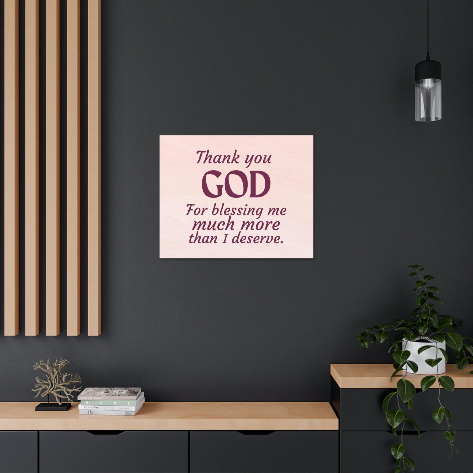 Scripture Walls Thank You God Pink Colossians 3:17 Bible Verse Canvas Christian Wall Art Ready to Hang Unframed-Express Your Love Gifts