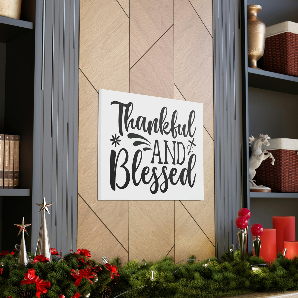 Scripture Walls Thankful And Blessed 1 Thessalonians 5:18 Christian Wall Art Print Ready to Hang Unframed-Express Your Love Gifts