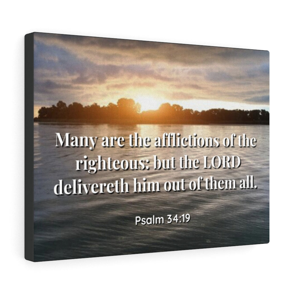 Scripture Walls The Afflictions Psalm 34:19 Bible Verse Canvas Christian Wall Art Ready to Hang Unframed-Express Your Love Gifts