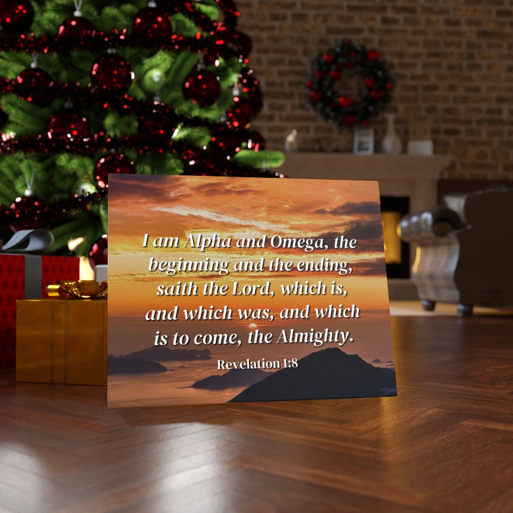 Scripture Walls The Almighty Revelation 1:8 Bible Verse Canvas Christian Wall Art Ready to Hang Unframed-Express Your Love Gifts