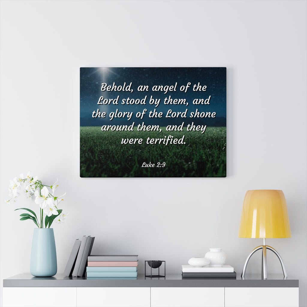 Scripture Walls The Angel Luke 2:9 Bible Verse Canvas Christian Wall Art Ready to Hang Unframed-Express Your Love Gifts