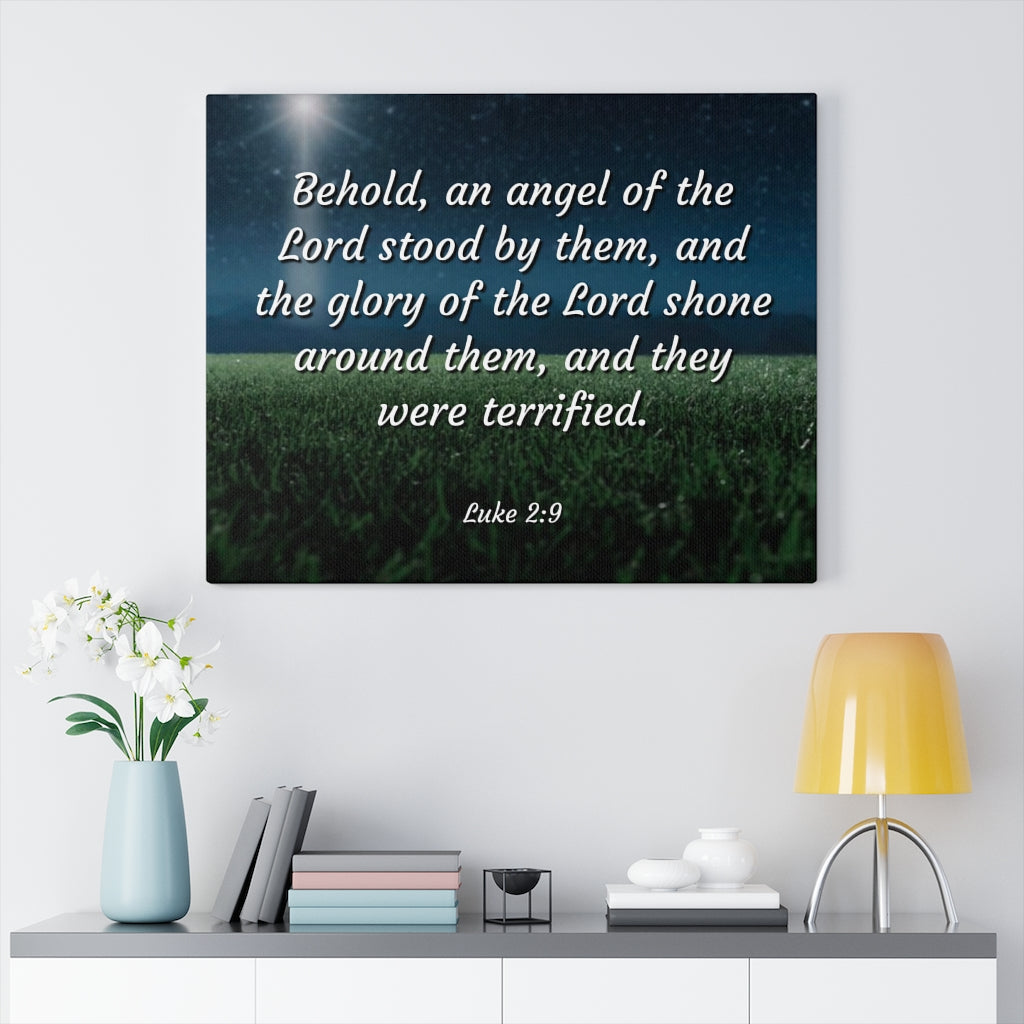 Scripture Walls The Angel Luke 2:9 Bible Verse Canvas Christian Wall Art Ready to Hang Unframed-Express Your Love Gifts