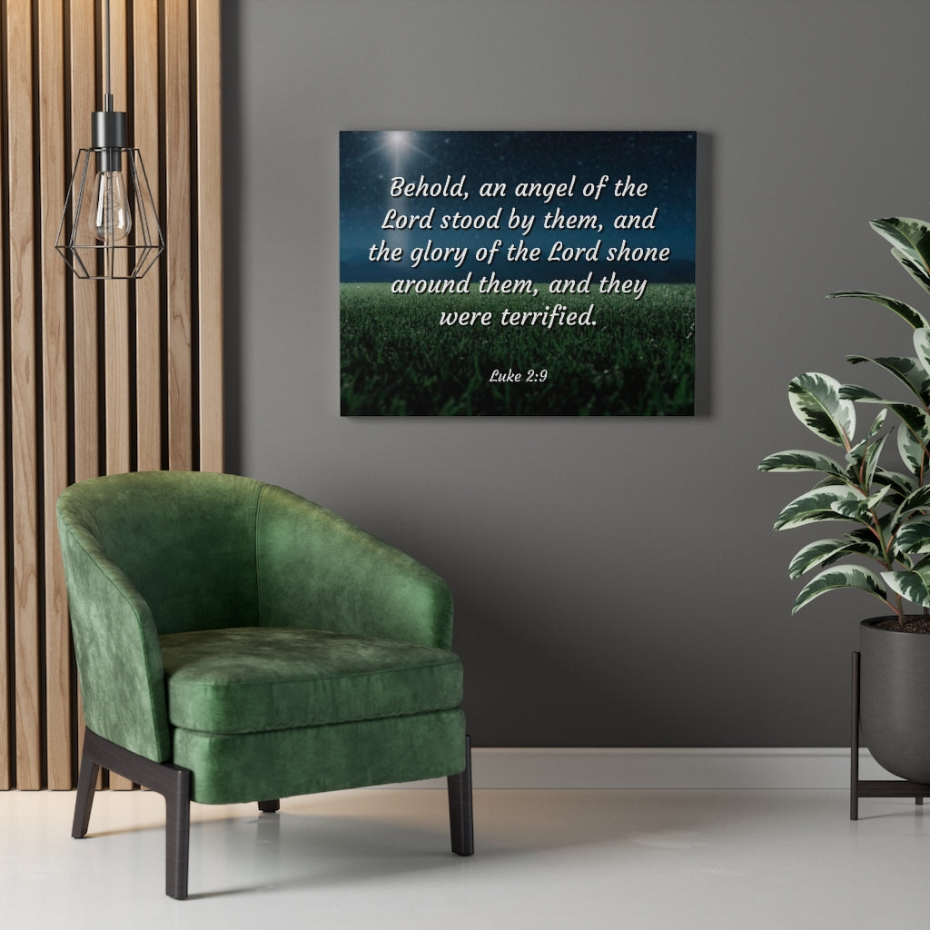 Scripture Walls The Angel Luke 2:9 Bible Verse Canvas Christian Wall Art Ready to Hang Unframed-Express Your Love Gifts