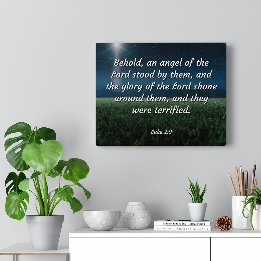 Scripture Walls The Angel Luke 2:9 Bible Verse Canvas Christian Wall Art Ready to Hang Unframed-Express Your Love Gifts