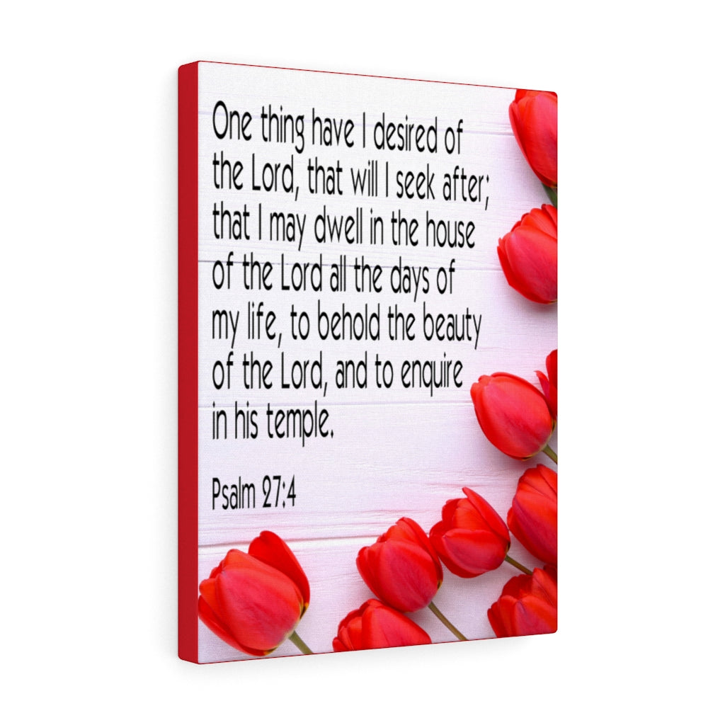 Scripture Walls The Beauty of The Lord Psalm 27:4 Bible Verse Canvas Christian Wall Art Ready to Hang Unframed-Express Your Love Gifts