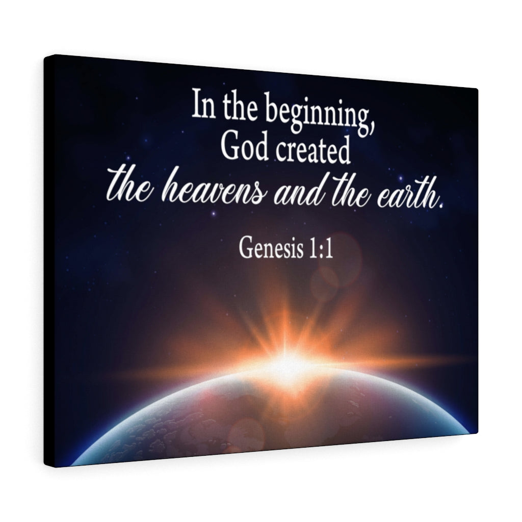 Scripture Walls The Beginning Genesis 1:1-2 Wall Art Christian Home Decor Unframed-Express Your Love Gifts